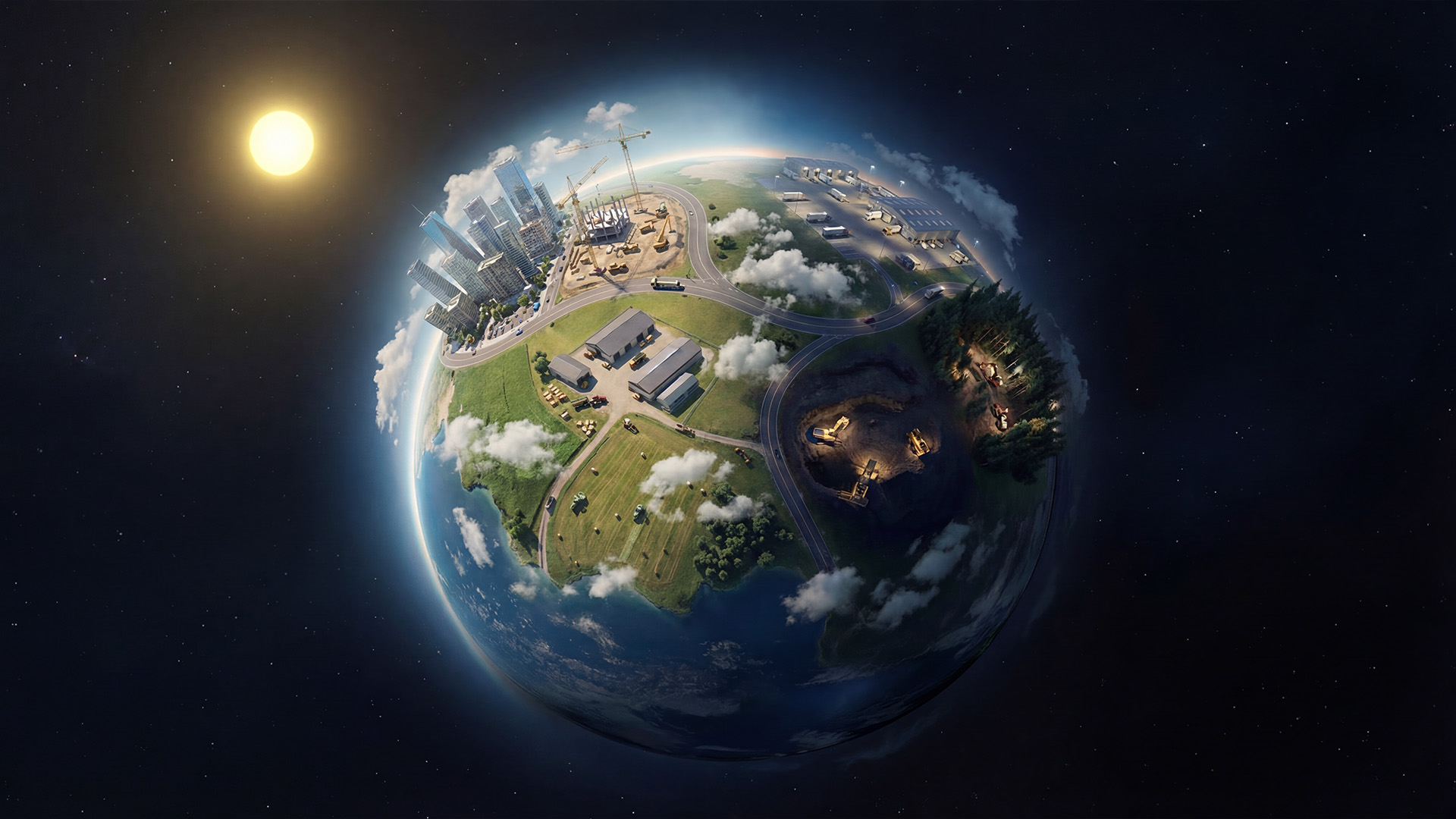 corporate building earth