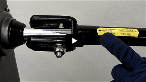 JOST Stützwinde Modul B: Umschalten vom Schnell- in den Lastgang